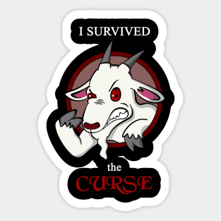 I survived the Curse - the goat Sticker